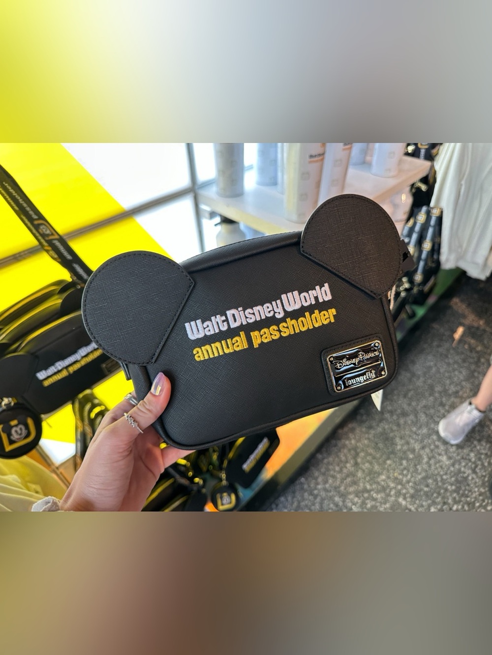 Disney pass holder Mickey ears Loungefly crossbody WDW 2026